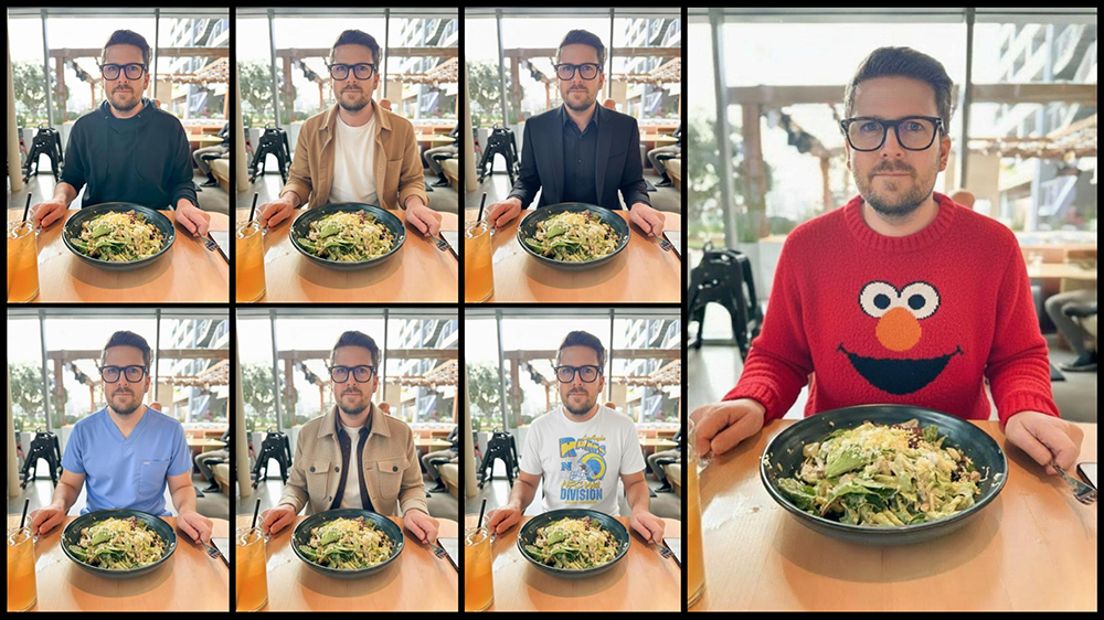 Before and after examples of outfit changes